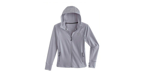 Logo Full Zip Hoodie in Lavender for Women